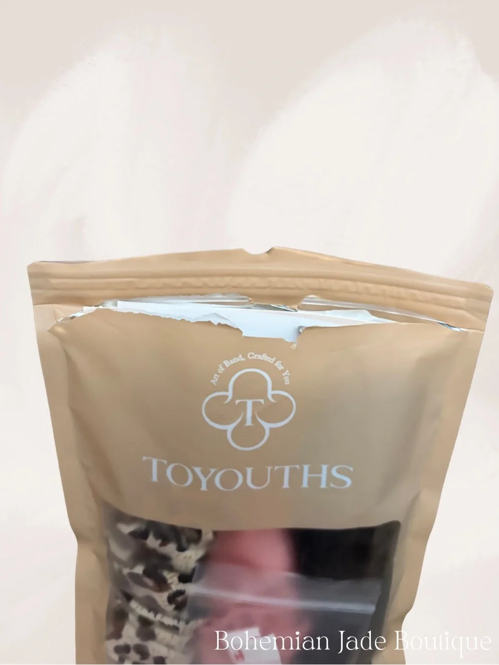 TOYOUTHS Scrunchie Apple Watch Bands Set of 3 Black Leopard Pink Small